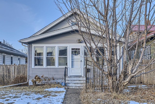 view of bungalow-style house