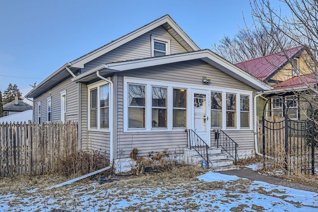 view of bungalow-style house