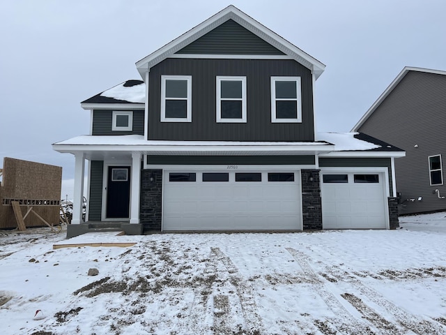 front of property featuring a garage