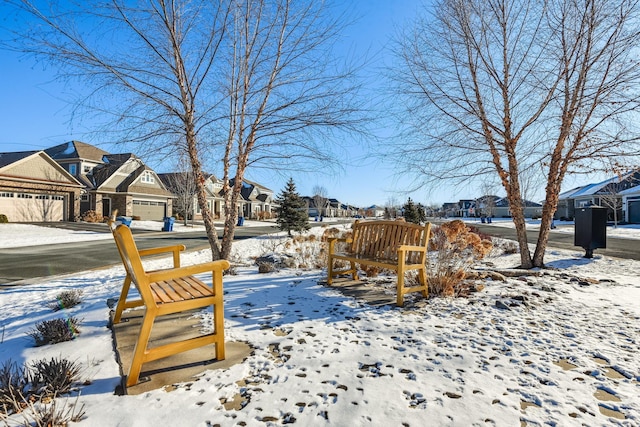 view of snowy yard