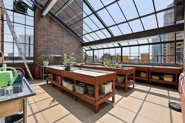 view of sunroom