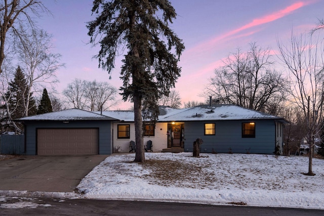 ranch-style house with a garage