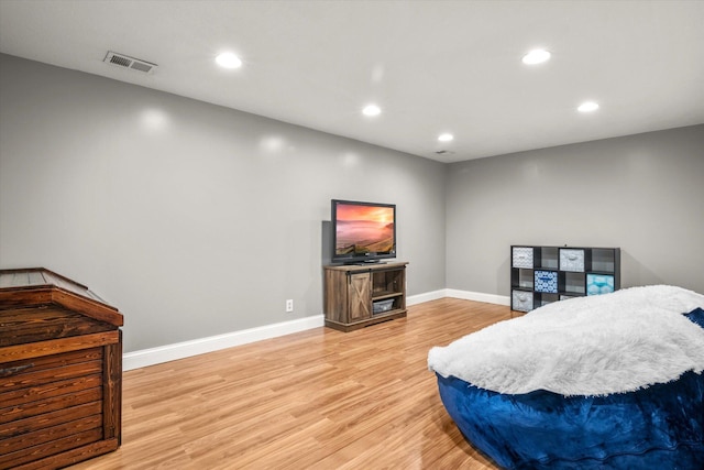 bedroom featuring hardwood / wood-style flooring