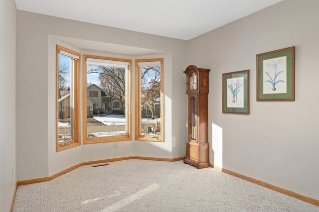 view of carpeted spare room