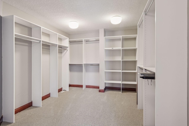 spacious closet with carpet floors