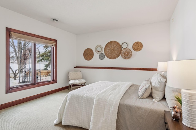 view of carpeted bedroom