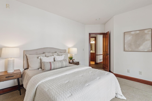 view of carpeted bedroom