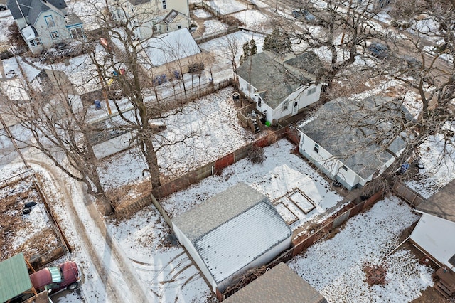 view of snowy aerial view