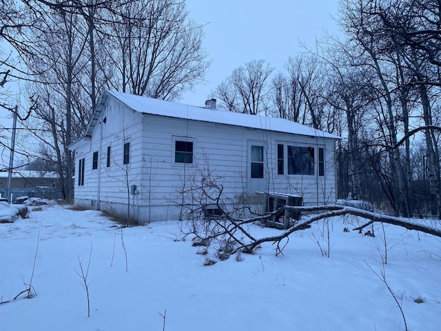 view of snowy exterior