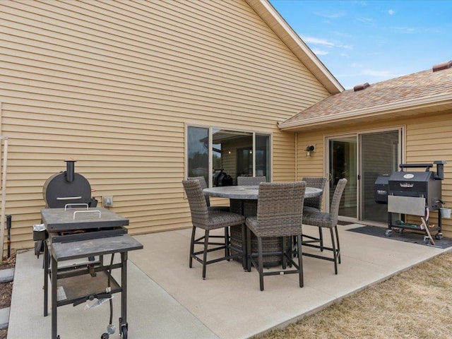 view of patio with outdoor dining space
