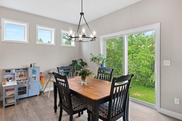 dining area featuring hardwood / wood-style floors