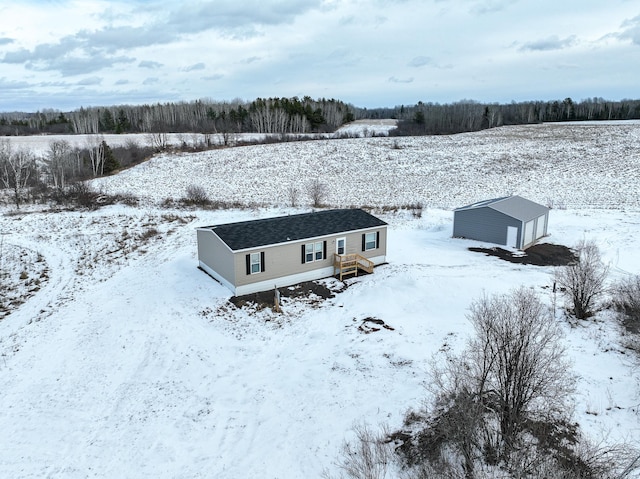 view of snowy aerial view