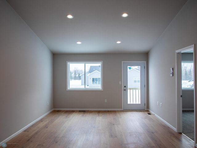 interior space featuring light hardwood / wood-style flooring