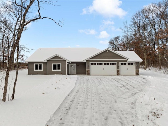 view of front of home featuring a garage