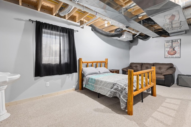 bedroom featuring carpet floors