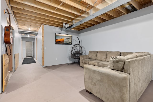 15743 County Road 31, Menahga, MN 56464 - living room featuring finished concrete flooring