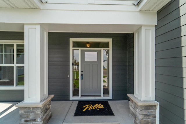 view of doorway to property