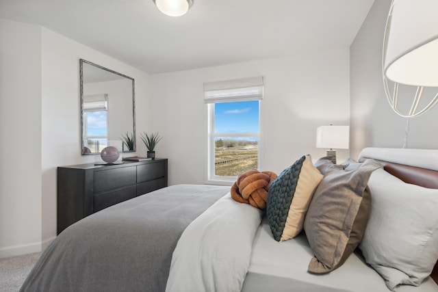 bedroom featuring carpet