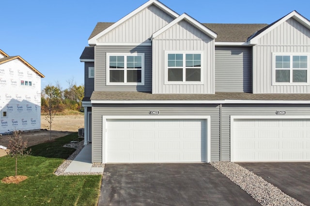 garage with central AC unit