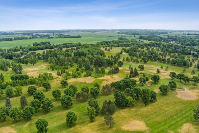 aerial view with a rural view