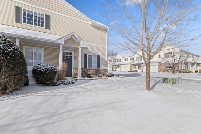 view of snowy exterior