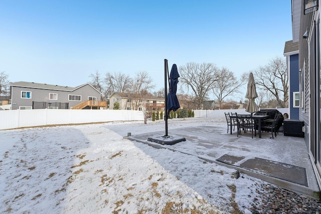 view of snowy yard