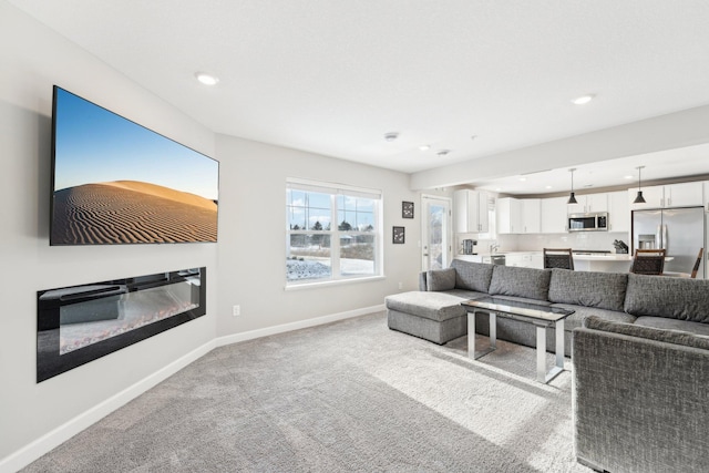 view of carpeted living room