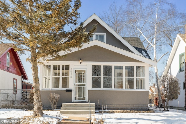 view of bungalow-style home