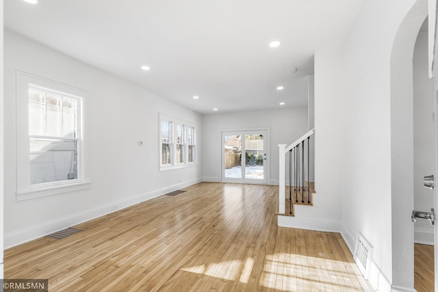 interior space featuring light hardwood / wood-style flooring