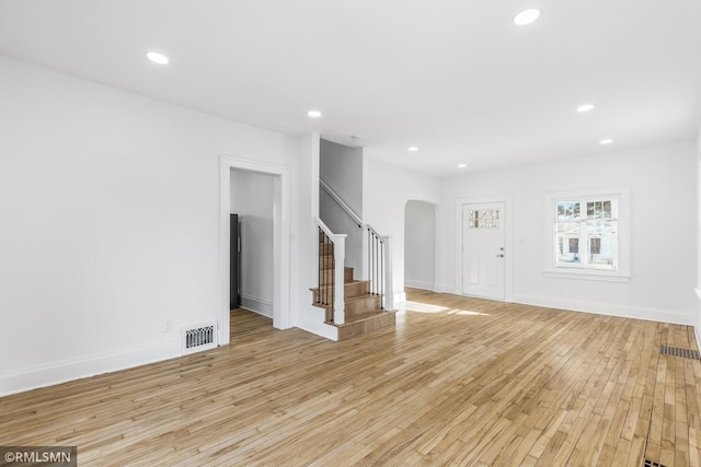 interior space featuring light hardwood / wood-style floors