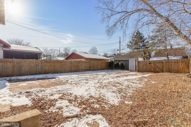 view of snowy yard