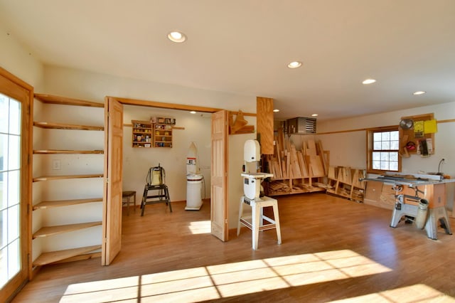 interior space featuring hardwood / wood-style flooring