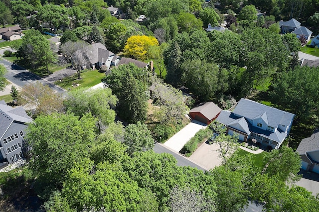 aerial view of residential area