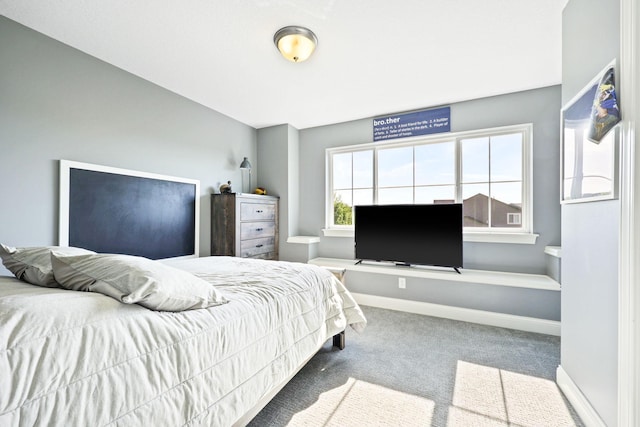 bedroom featuring carpet