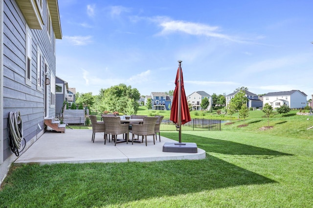 view of yard with a patio