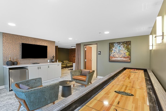 playroom featuring light hardwood / wood-style flooring