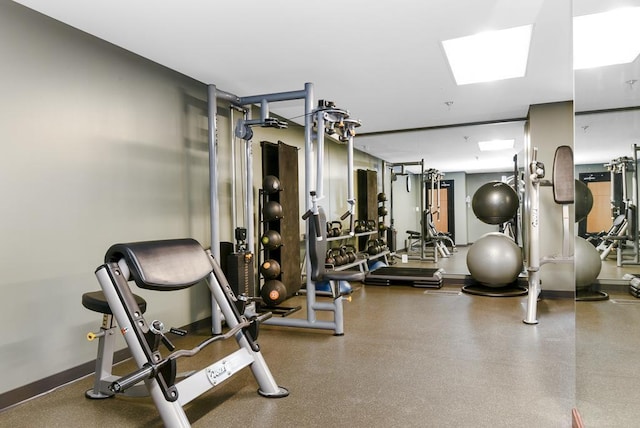 view of exercise room