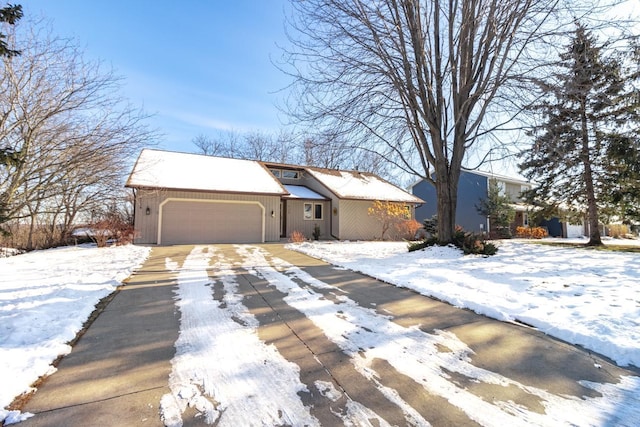 view of front of home featuring a garage