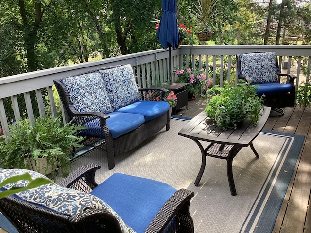 view of wooden terrace