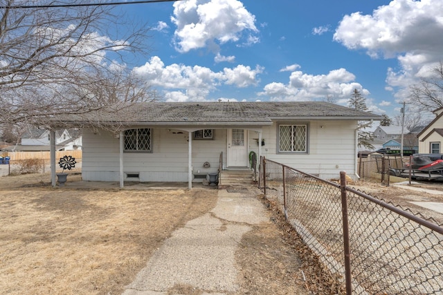 view of front of home