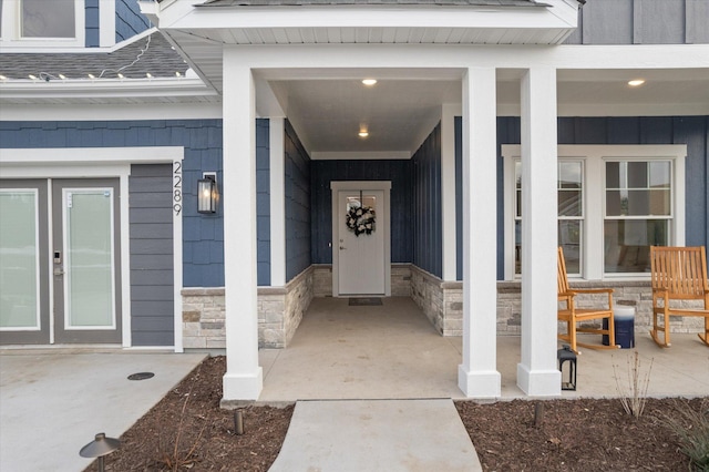 view of doorway to property