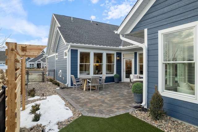 rear view of house with a patio area