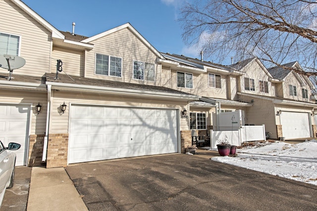 view of property with a garage