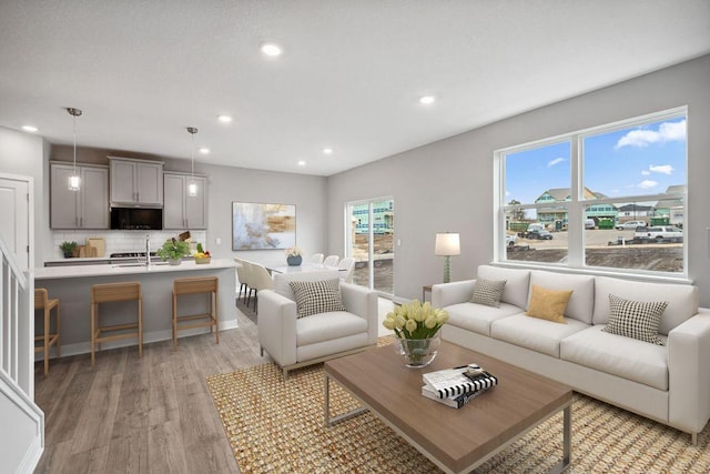 13617 Aulden Ave, Rosemount, MN 55068 - living room with recessed lighting and light wood-style floors