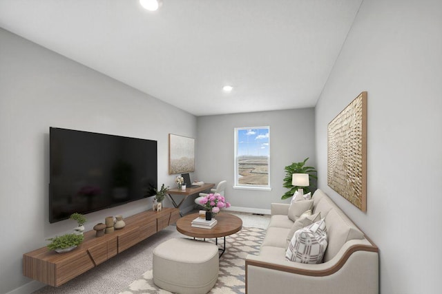 13617 Aulden Ave, Rosemount, MN 55068 - carpeted living area featuring recessed lighting and baseboards