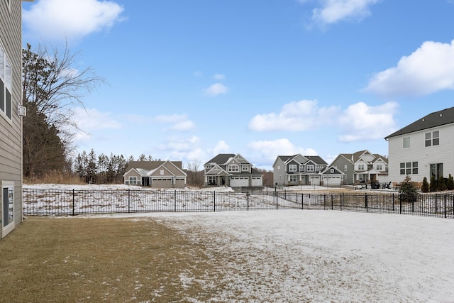 view of snowy yard