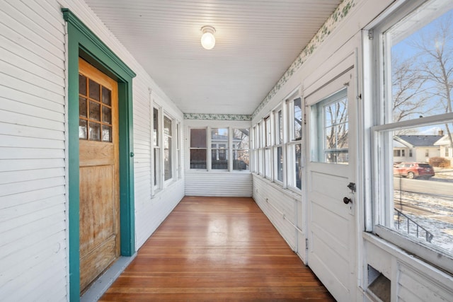 view of sunroom