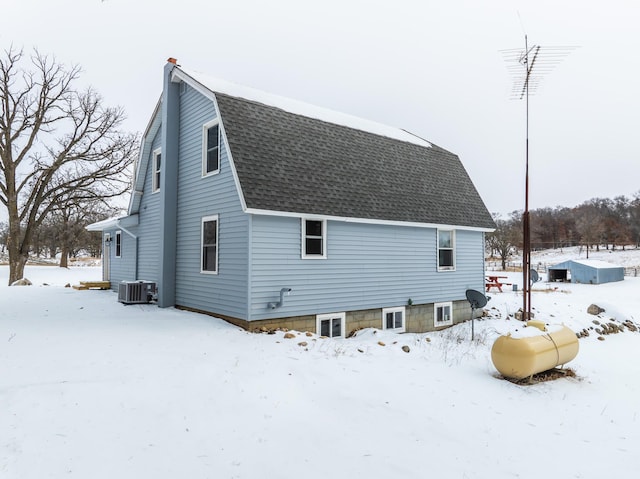 view of snowy exterior