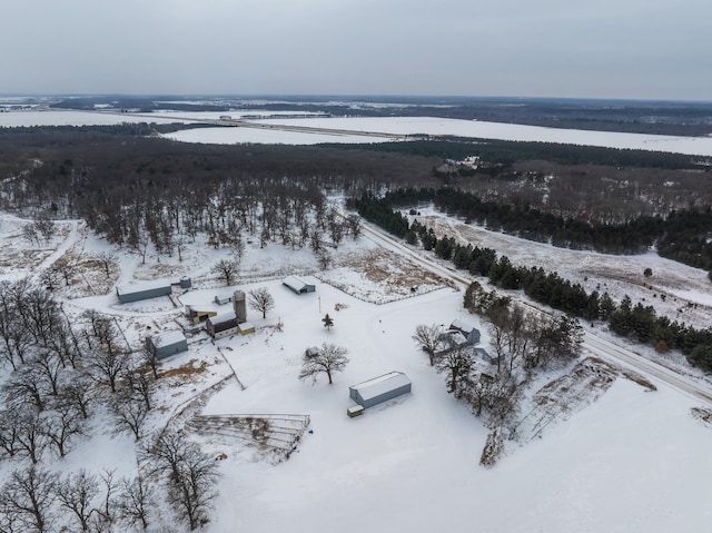 view of snowy aerial view