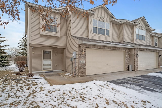 view of property featuring a garage